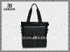 Long strap black genuine leather hand bag for men