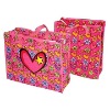 Love Design Cute PP Woven  Zipper Shopping Bag