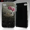 Lovely Bling iphone4 case;Custom Diamond case for iphone4 cover;Hellokitty diamond case;