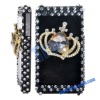 Lovely Crown Pattern Rhinestone Case for iPhone 4