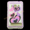 Lovely Hearts Bling With Two Parts Protect Shell Skin For HTC EVO 4G