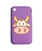 Lovely cartoon animal design silicone case for iphone4