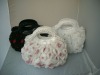 Lovely designer double way handbag with flower