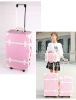 Lovely pink color travel trolley luggage bag