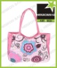 Lovely pink flower pattarn beach bag