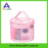 Lovely pink handle clear cosmetic bag
