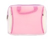 Lovely pink handle with 2 slots neoprene laptop sleeve