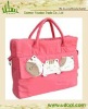 Lovely pink laptop briefcase/laptop messenger/laptop hand bag 14'