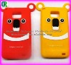 Lovely silicone cartoon case for iphone 4g