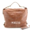 Low MOQ Wholesale 8818 brown European style fashion handbag, genuine leather handbag