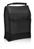 Lunch Cooler Bag with Clear ID Pocket on Back Folds Flat for Storage, Black