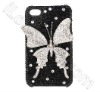 Luxurious Diamond case for iphone4  Series 3D phone4 case   Butterfly Rhinestone Cases for iphone4