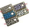 Luxury Deluxe Bling Diamond Leopard Chrome Case Cover For iPhone 4 4G 4S 4GS