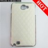 Luxury Protection Leather Skin Electroplated Line Back Cover For Samsung i9220 galaxy note N7000 Case New