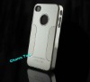 Luxury Steel Aluminum Hard Back Case For Apple iPhone 4S 4G Silver