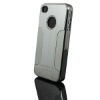 Luxury Steel Aluminum Hard Back Case For Apple iPhone 4S 4G Silver