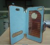 Luxury design leather case for iphone 4