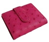 Luxury genuine ostrich leather wallet purse for women