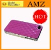 Luxury sheep Leather case Cover with Chrome For APPLE iPhone 4s 4g accessory
