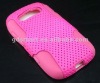 MESH PC SILICONE combo hybrid cover case for BLACKBERRY BOLD 9790 hot pink