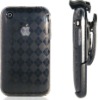 MOBI Jelly Case & Belt Clip for Apple iPhone 3G/3GS (Argyle Smoke)