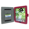 Magenta Pu leather wrapped design shell cover for apple ipads