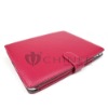 Magenta Pu leather wrapped design shell cover for ipad holder_for ipad holder