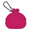 Magenta Silicone Coin Case, POUCHIBI Silicone Purse