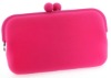 Magenta Silicone Pouch for Music Player, Mobile Phone Case