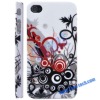 Magnetic Flower Pattern Plastic Hard Case for iPhone 4