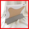 Magnetic Smart Leather Cover with Hard Case Back Cover for iPad 2 NEW Tan