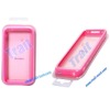 Magnetic TPU Case for iPhone 4 (Pink and White)