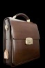 Man Use Genuine Leather Fingerprint Business Bag with Bulit-in Laptop Bag