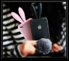 Manufactory HOT sells Rabbit ears Silicon case for iphone 4g