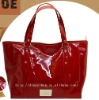 Maroon PU women's handbag bright and shine brand style