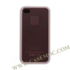 Matte Plate PC Hard Case for iPhone 4S/ iPhone 4 (With TPU Frame)(Red)