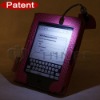 Matte crocodile pattern leather with magnetic light for Kindle Touch