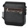 Men PU Leather Business Messenger 7" Black