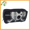 Men's Black Printed Skull Clutch bag with zipper