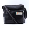 Men's black zipper leather bags,256083A