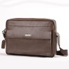Men's genuine leather casual coffee bag