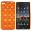 Mesh Hard Cover Orange Skin Protector For iPhone 4G