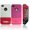Mesh Silicon Combo Case For Apple Iphone 4G