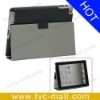 Mesh Stand Smart Cover Leather Case for iPad 2 - Black