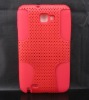 Mesh cambo case silicone +hole hard case For Samsung Galaxy Note i9220