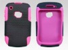 Mesh cambo case silicone +hole hard case For blackberry 8520
