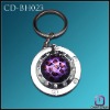 Metal Foldable Bag Hanger crystal with Key Chain CD-BH023