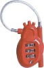 Metal Luggage lock with cable