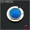 Metal Purse Hanger with Blue Acrylic CD-PH154