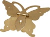 Metal butterfly clasp for wooden boxes or other types of box